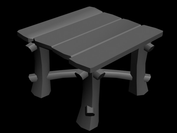 3dsmax table squarish - Wooden Table Squarish by CGHeight